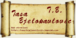 Tasa Bjelopavlović vizit kartica